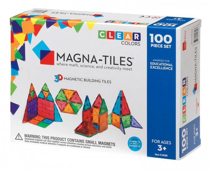 Magna Tiles - 100 delar - Klicka på bilden för att stänga