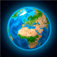 Stort vykort Jorden 3D - Klicka på bilden för att stänga