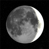 Stort vykort Måne 3D