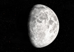 Stort vykort Lunar phases 3D