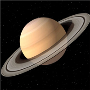 Stort vykort Saturnus 3D